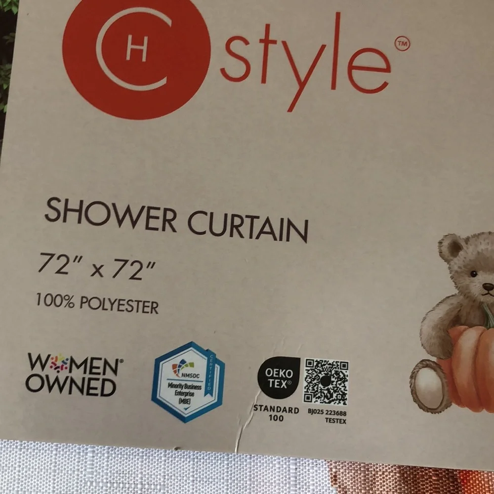 CH Style Teddy Bears and Pumpkins Shower Curtain